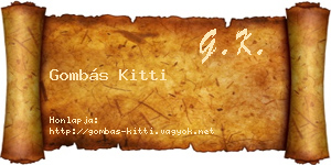 Gombás Kitti névjegykártya